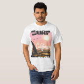Californië Surf Wave Riders T-shirt (Voorkant volledig)