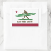 Californië Surfen Bigfoot Longboard Rechthoekige Sticker (Tas)