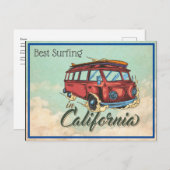 Californië Surfen Briefkaart (Voorkant / Achterkant)