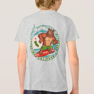 Californië Surfende Beer Republiek Tri-Blend Shirt