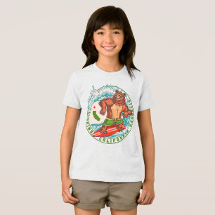 Californië Surfende Beer Republiek Tri-Blend Shirt