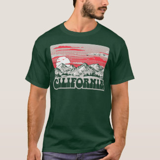 Californië  tachtig bergen Retro Graphi T-shirt