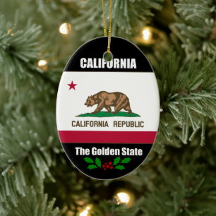 Californië, The Golden State, Keramisch Ornament