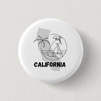 CALIFORNIË USA design Ronde Button 3,2 Cm