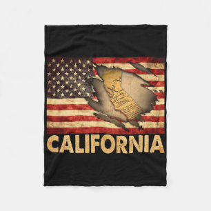 Californië Usa Patriottische Amerikaanse Vlag 4 Ju Fleece Deken