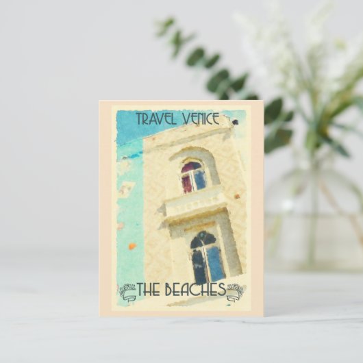 Californië Venice Beach Retro Reizen Briefkaart (Staand voorkant)