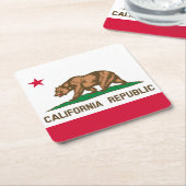 Californië Vierkante Kartonnen Onderzetter (Schuin)
