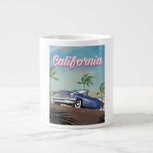 Californië Vintage Auto retro reisposter Extra Grote Beker