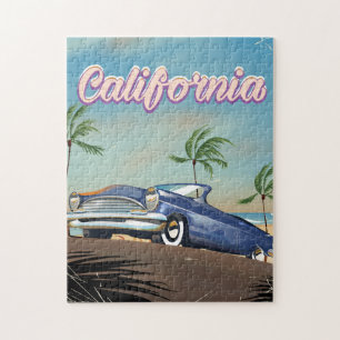 Californië Vintage Auto retro reisposter Legpuzzel