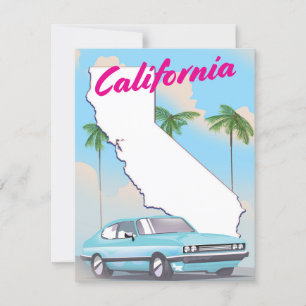 Californië Vintage stijl Vakantieposter