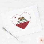 Californië vlag rivierzijde hart rechthoekige sticker (Envelop)
