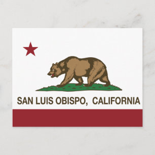 Californië-vlag San Luis Obispo Briefkaart