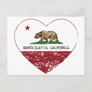 californië vlaggen santa clarita hartproblemen briefkaart