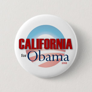 Californië voor Obama Ronde Button 5,7 Cm
