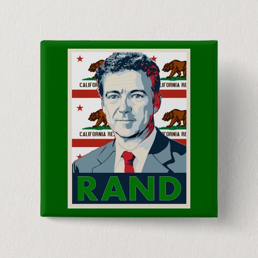 Californië voor Rand Paul Vierkante Button 5,1 Cm (Voorkant)