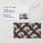 Californië Waving Flag Visitekaartje (Voorkant / Achterkant)