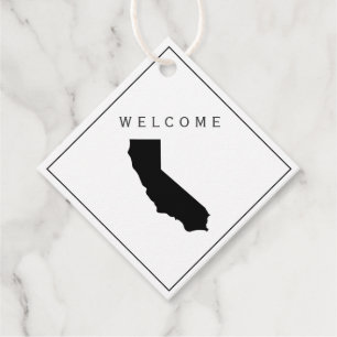 Californië welkomsttas cadeau Label, bruiloft week Bedankjes Labels