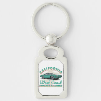Californië Westkust Vintage Auto Metaal Sleutelhanger