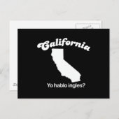 Californië - Yo hablo enkelgelt T-shirt Briefkaart (Voorkant / Achterkant)