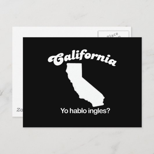 Californië - Yo hablo enkelgelt T-shirt Briefkaart (Voorkant / Achterkant)