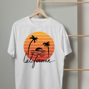 Californië zomerafbeelding sinaasappel  zonsonderg t-shirt