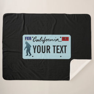 Californisch Sasquatch nummerbord Sherpa Deken