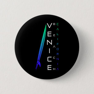 Californisch surfen - Venice Beach - Stijlvolle st Ronde Button 5,7 Cm