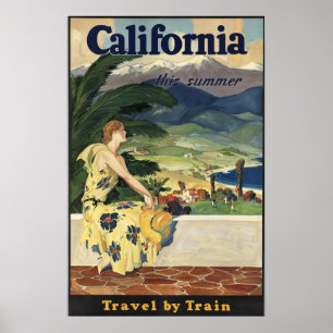 Californische Amerikaanse reisposter Poster