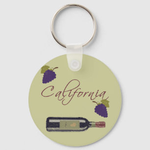 Californische antieke wijnfles sleutelhanger