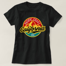 Californische badge met  avontuur t-shirt
