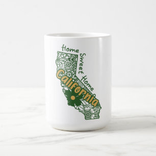 Californische Bloem Doodles Koffiemok
