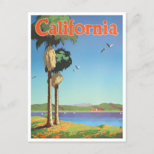 Californische briefkaart voor vintage-reizen