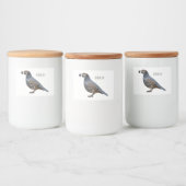 Californische cartoon voedselcontainer etiket (Flessen)