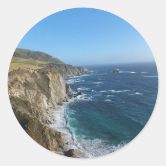 Californische centrale kustlijn ronde sticker
