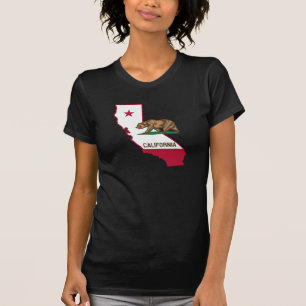 Californische contour en vlag t-shirt