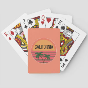 Californische Cute Design Cadeau-ideeën Sunset Pal Pokerkaarten