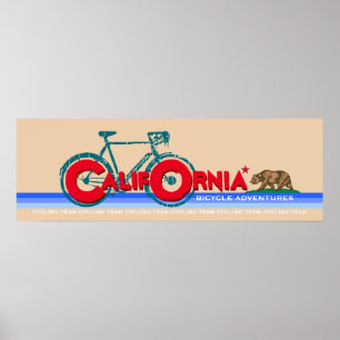 Californische fietsenavonturen poster