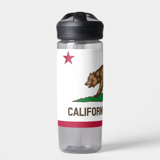 Californische fles, Californische vlag Waterfles (Voorkant)