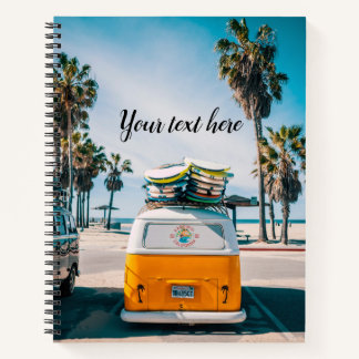Californische Gele Campervan Notitieboek