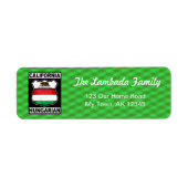 Californische Hongaarse Amerikaanse Adresetiketten Etiket (Voorkant)