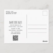 Californische huwelijksreis Bestemming Trouwdatum  Briefkaart (Achterkant)