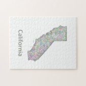 Californische kaart legpuzzel (Horizontaal)