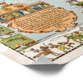 Californische  kaart poster (Hoek)