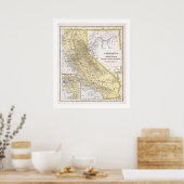 Californische kaart vanaf Poster 1886 (Keuken)