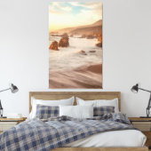 Californische kust canvas afdruk (Insitu (Slaapkamer))