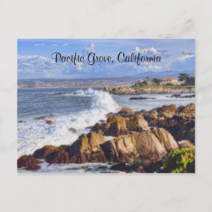 Californische kust in het Briefkaart van de Pacifi