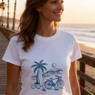 Californische Kust Zomer -blauw- T-shirt