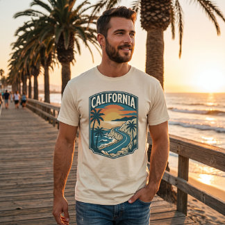 Californische kustcultuur t-shirt