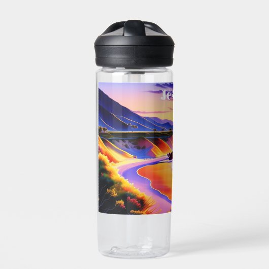 Californische kustzonsondergang - speciaal geperso waterfles (Voorkant)