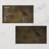 Californische kwartel visitekaartje (Voorkant / Achterkant)